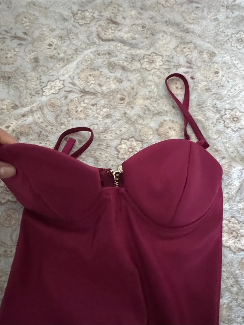 Rare London Berry Strap Bustier Mini Dress - Picture 3 of 6